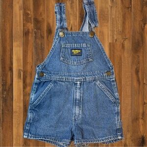 Vintage OshKosh B’gosh Denim Short Overalls – Kids Size 6 – Made in USA